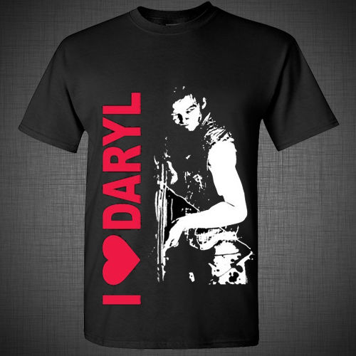 New The Walking Dead I love Daryl Dixon Zombie walkers scary scull T shirt Tank