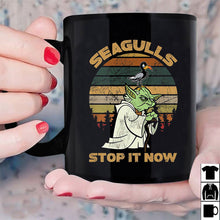 Load image into Gallery viewer, Yoda SEAGULLS Stop It Now Vintage Mug Star Wars Ceramic 11oz, 15oz Coffee Cup