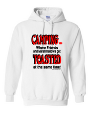 Load image into Gallery viewer, Pullover Hoodie Sweatshirt Camping Where Friends Marshmallows Get Toasted Same