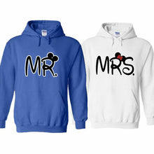 Load image into Gallery viewer, Couple matching Valentine&#39;s Day hoodies MR and MRS Husband Wife Sweatshirt