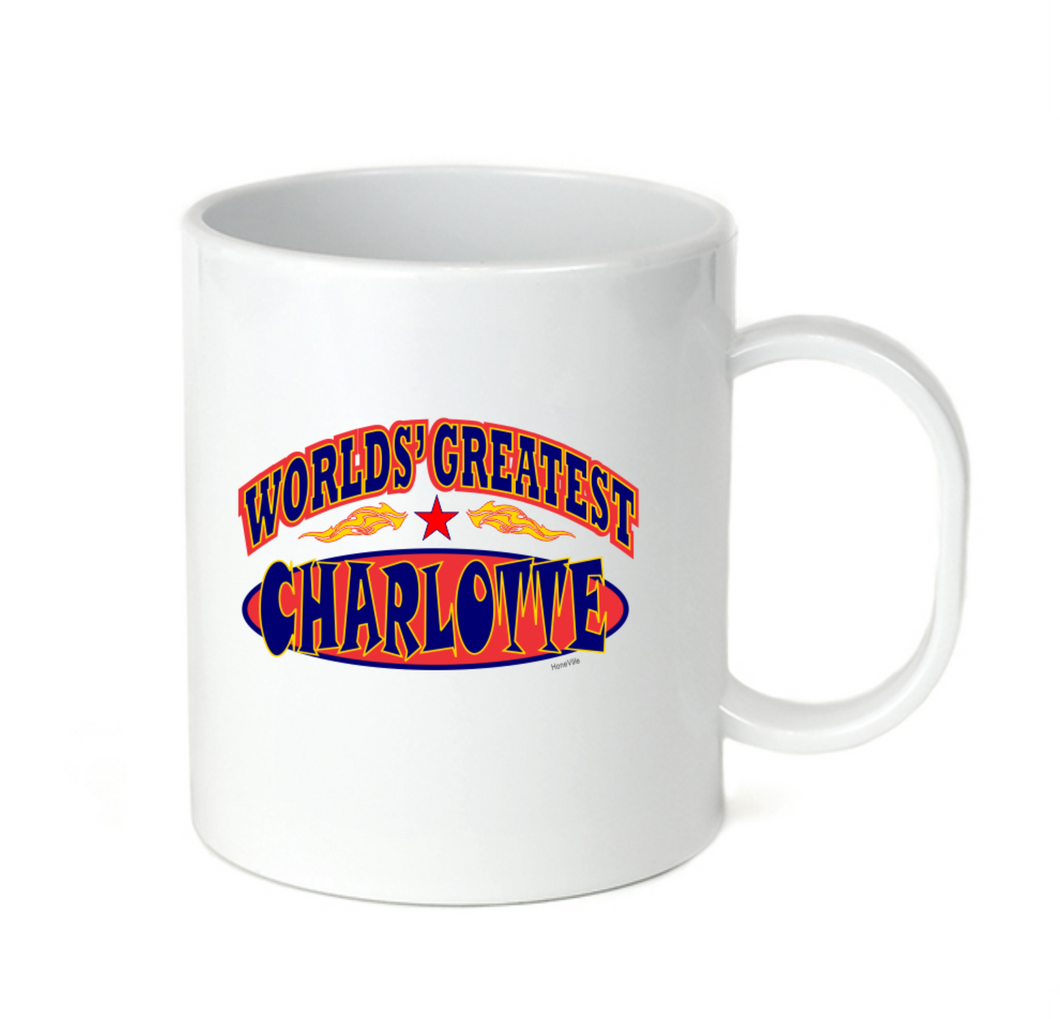 Coffee Cup Mug Travel 11 15 oz Your Name World's Greatest Best Charlotte