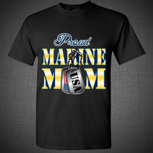 Load image into Gallery viewer, PROUD MARINE MOM US ARMY military navy cool present for mom t shirt tank top