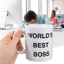 Load image into Gallery viewer, Worlds Best Boss - Funny Coffee Mug Tea Coffee White Ceramic Mugs Cup Drink