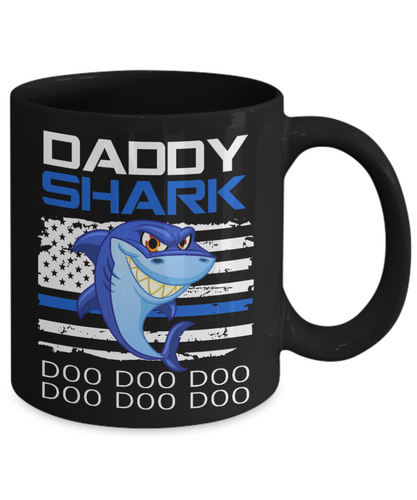 Daddy Shark Doo Doo Coffee Mug Tea Cup 11 oz Gift For Father Dad Shark Mug