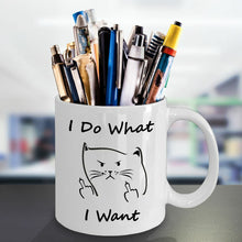 Load image into Gallery viewer, Funny Coffee Mug - I Do What I Want - Best Angry Cat Face Gift for Friend Family