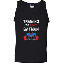 Load image into Gallery viewer, Train Insaiyan Gym T-Shirt Training to Beat Batman or at least Aquaman Goku Tee