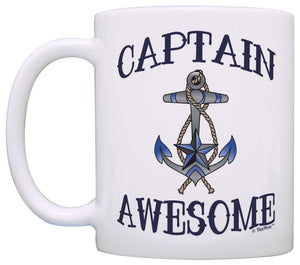 Sailing Nautical Captain Awesome Boating Anchor Coffee Mug Tea Cup