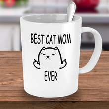 Load image into Gallery viewer, Best Cat Mom Ever Mug - Crazy Cat Lady Gift Cup for Girlfriend, Granny, Sister