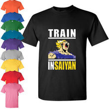 Load image into Gallery viewer, Train Insaiyan Gym T-Shirt Training to Beat Goku or Krillin DBZ Dragon Ball Z T