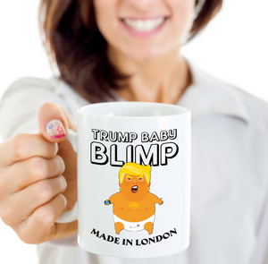 Angry Baby Trump Blimp Balloon London Funny Protest Donald Trump Coffee Mug Cup