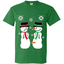 Load image into Gallery viewer, New Merry Christmas Snowman T-shirt Red Funny XMAS Gift Shirts Santa T shirt