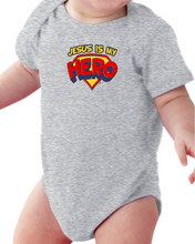 Load image into Gallery viewer, Infant Creeper Bodysuit One Piece T-shirt Jesus Is My Hero k-340