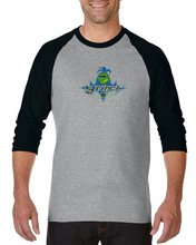 Load image into Gallery viewer, Gildan Raglan T-shirt 3/4 Sleeve Christmas Dr. Seuss How The Grinch Stole