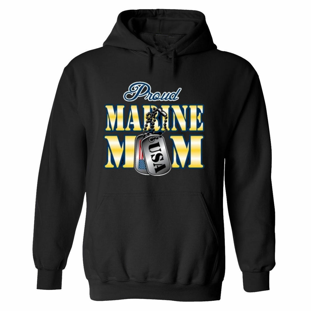 PROUD MARINE MOM US ARMY military navy cool present for mom HOODIE RED BLACK