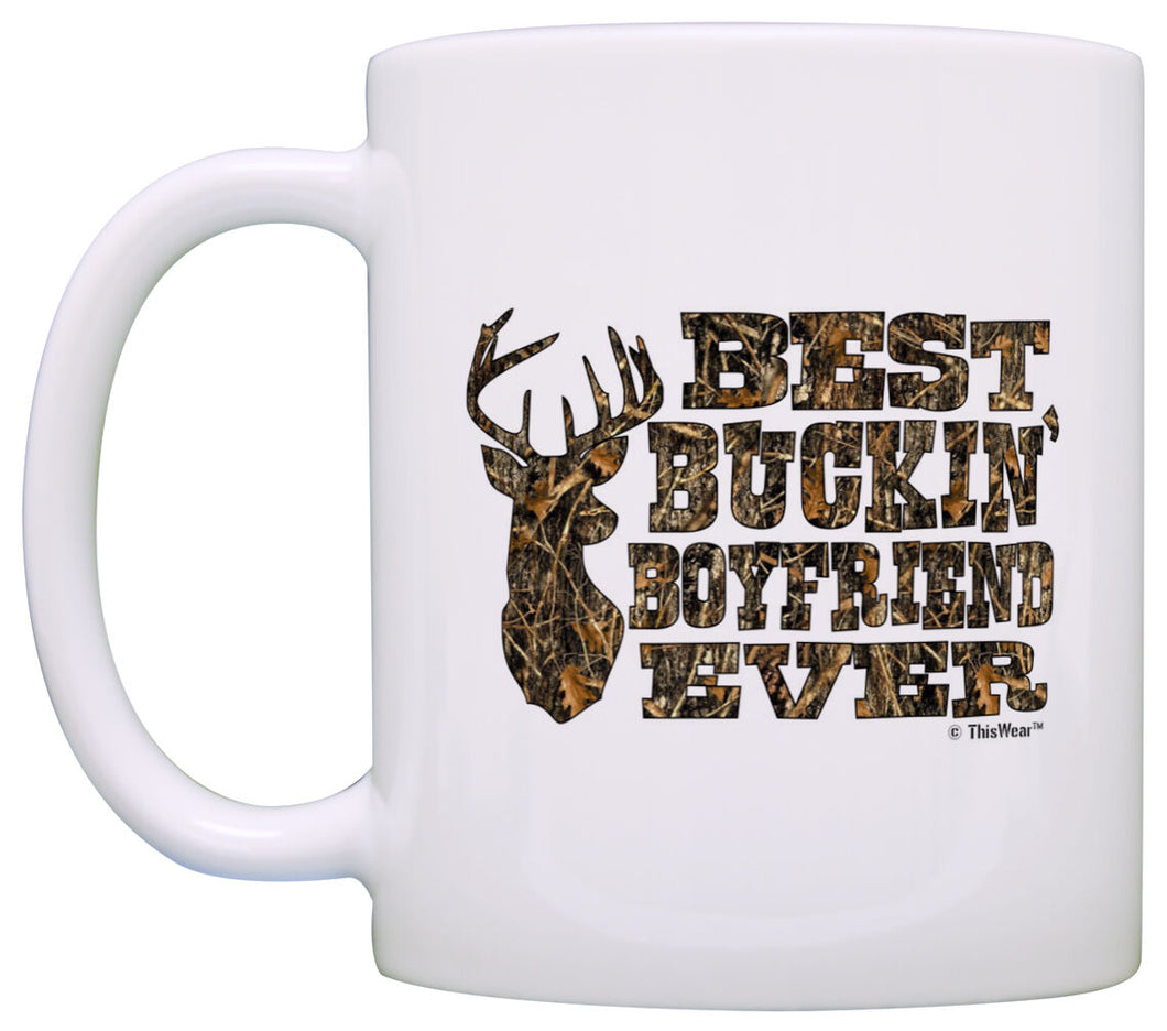 Country Boyfriend Best Buckin' Boyfriend Ever Camo Coffee Mug Tea Cup