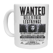 Load image into Gallery viewer, Wanted Poster - Harry Potter Novelty Mug Gift - Bellatrix Sirius Lucius Fenrir