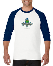 Load image into Gallery viewer, Gildan Raglan T-shirt 3/4 Sleeve Christmas Dr. Seuss How The Grinch Stole