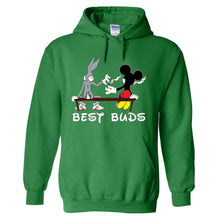 Load image into Gallery viewer, Disney BEST BUDS Weed Hoodie Funny Bugs Bunny Mickey Mouse Blunt smoking