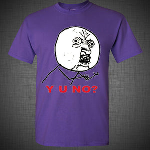 New Fashion Casual Summer Slim Troll face Meme Y U NO? Funny T shirt Tank T Top