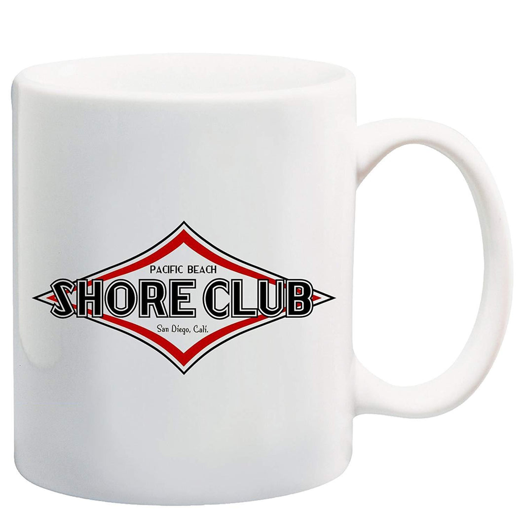 Shore Club At Pacific Beach, San Diego, California Cups Ceramic Coffee Tea Mug