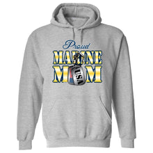 Load image into Gallery viewer, PROUD MARINE MOM US ARMY military navy cool present for mom HOODIE RED BLACK