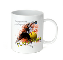 Load image into Gallery viewer, Coffee Cup Mug Travel 11 15 oz Tennis Play To Win Want Soft Serve Go To DQ