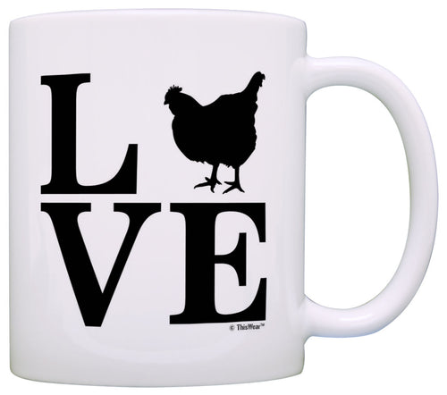 Barnyard Farm Animal Love Chickens Hens Barn Yard Coffee Mug Tea Cup