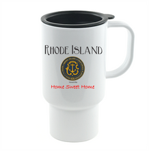 Load image into Gallery viewer, Coffee Cup Mug Travel 11 15 oz USA State Seal Rhode Island Home Sweet