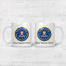 Load image into Gallery viewer, FBI Personalized Mug 11 oz Coffee Mug Custom Cup White Ceramic Mug Design Mug