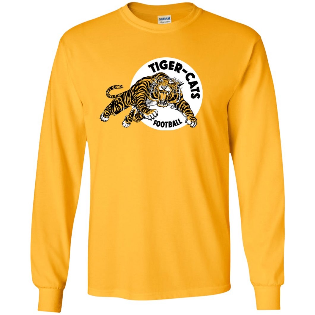 Hamilton Tiger Cats Retro CFL Logo G240 Gildan Long Sleeve T-Shirt