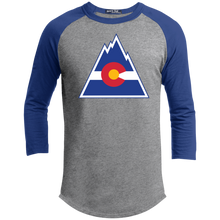 Load image into Gallery viewer, Colorado, Denver, Rockies, Hockey, Defunct, Retro, Jersey, Logo, 3/4 Sleeve T-Sh