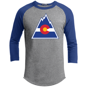 Colorado, Denver, Rockies, Hockey, Defunct, Retro, Jersey, Logo, 3/4 Sleeve T-Sh