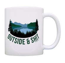 Load image into Gallery viewer, Sarcasm Mug Outside &amp; Sht Camping Mug Funny Coffee Cup Coffee Mug Tea Cup