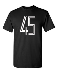 JORDAN 45 MEN'S T-SHIRT SNEAKER TEE JORDAN 11 XI RETRO CONCORD NEW - BLACK