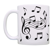 Load image into Gallery viewer, Music Lovers Gifts Music Notes Mug Music Themed Gift Music Coffee Mug Tea Cup