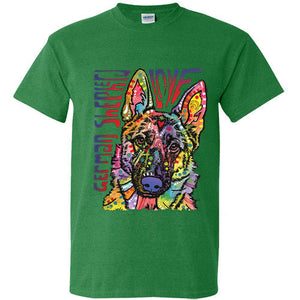 German Shepard T shirt Dog Love rainbow colors Tee S unisex cute funny top