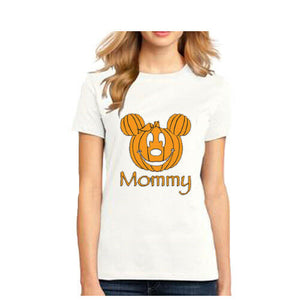 Halloween T Shirt Mommy Mom funny pumpkin head funny tee costume women's tee