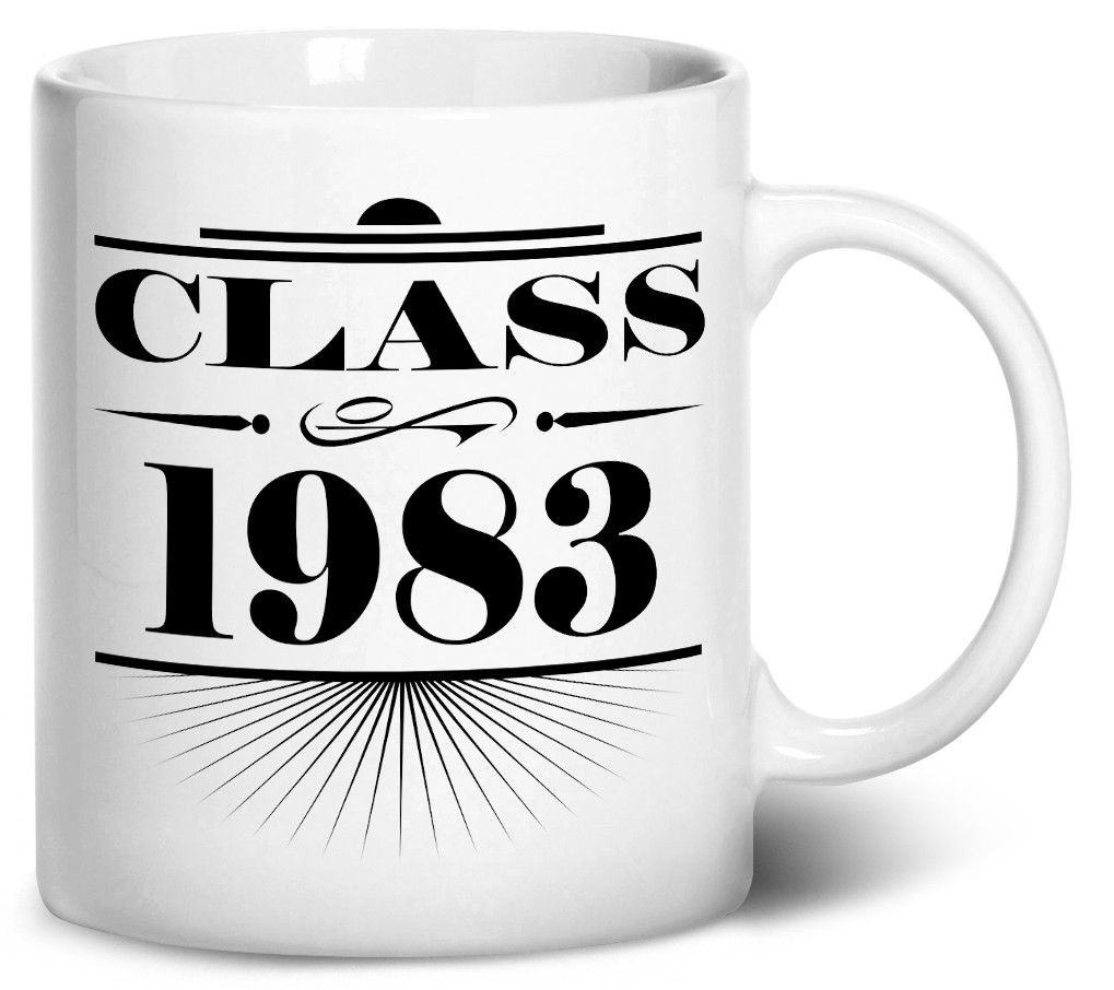 Tenacitee Art Deco Class of 1983 Coffee Mug, 11oz, White