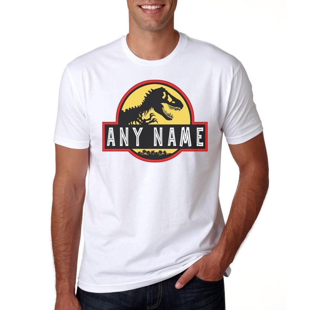 Personalised Jurassic Park Logo T-Shirt Mens Womens Ladies Summer Top Dinosaurs