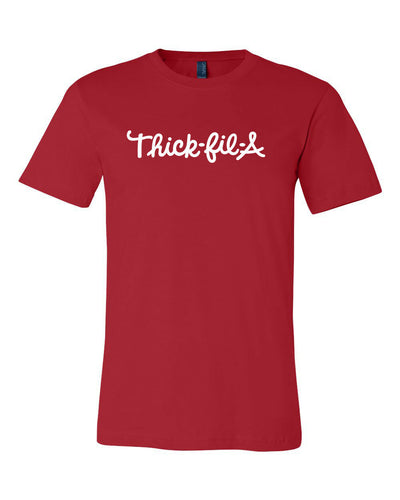 Thick-Fil-A Soft Cotton Funny T-Shirt Tee Thick Lives Matter New - Red