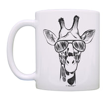 Load image into Gallery viewer, Giraffe Cup Giraffe Wearing Sunglasses Animal Gift Mug Coffee Mug Tea Cup