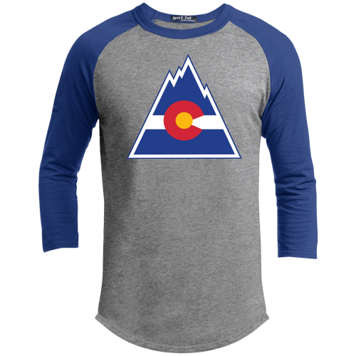 Colorado, Denver, Rockies, Hockey, Defunct, Retro, Jersey, Logo, 3/4 Sleeve T-Sh