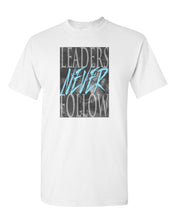 Load image into Gallery viewer, LEADERS NEVER FOLLOW T-SHIRT SNEAKER TEE JORDAN RETRO 12 XII WOLF GREY - WHITE