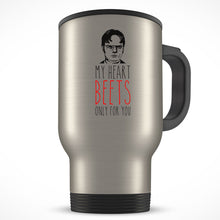 Load image into Gallery viewer, Dwight Schrute Coffee Mug | My Heart Beets Only For You | The Office Coffee Cup