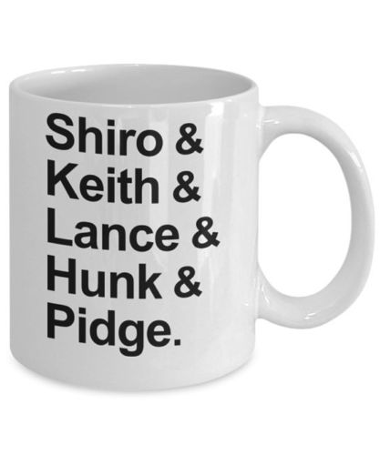 Team Voltron Mug - Hunk Lance Pidge Shiro Keith - Coffee Mug