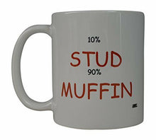 Load image into Gallery viewer, Sarcastic Funny Coffee Mug For Him 10% Stud 90% Muffin Novelty Cup Gift Idea Men