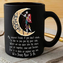 Load image into Gallery viewer, Jack Skellington I Love You To The Moon Back Mug Black Ceramic 11oz Coffee Cup