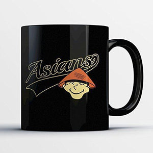 Asian Coffee Mug - Asians… - Funny 11 oz Black Ceramic Tea Cup - Cute and Humoro