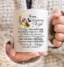 Load image into Gallery viewer, Mickey To My Gorgeous Wife Love You Mug White Ceramic 11oz Coffee Tea Cup