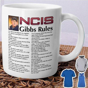 NCIS Gibbs Rules Mug White Ceramic 11oz Coffee Cup Gift US Supplier